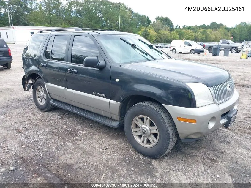 2002 Mercury Mountaineer VIN: 4M2DU66EX2UJ25461 Lot: 40487790