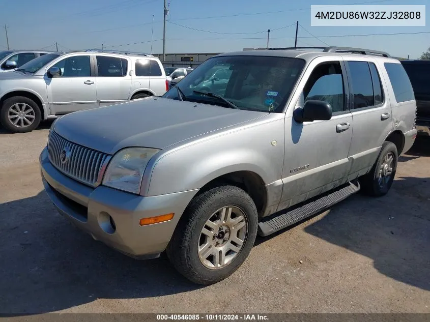 2002 Mercury Mountaineer VIN: 4M2DU86W32ZJ32808 Lot: 40546085