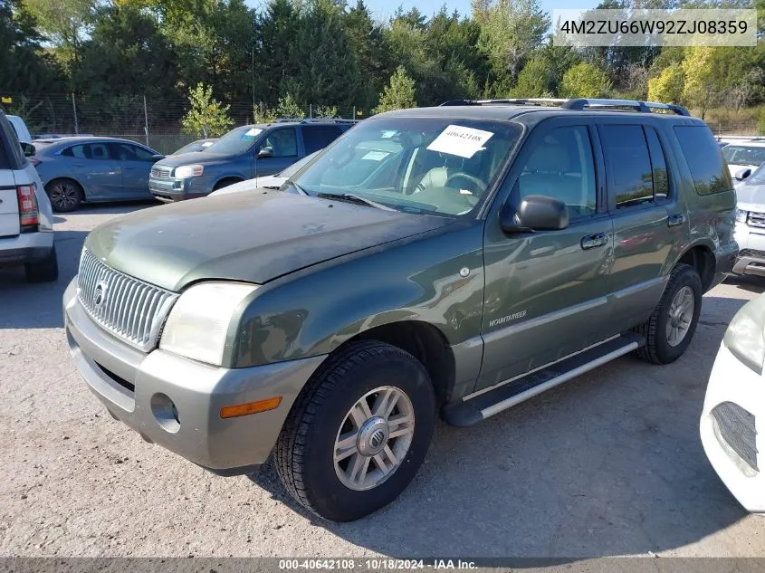 2002 Mercury Mountaineer VIN: 4M2ZU66W92ZJ08359 Lot: 40642108