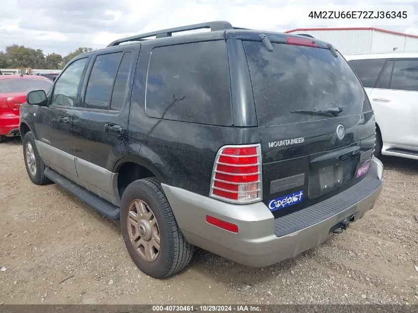 2002 Mercury Mountaineer VIN: 4M2ZU66E72ZJ36345 Lot: 40730461