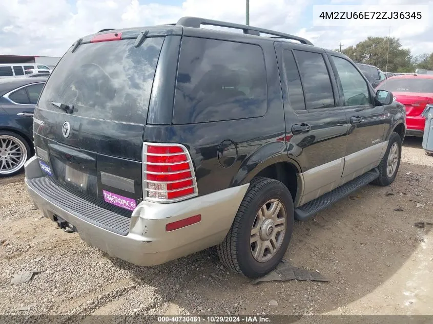 2002 Mercury Mountaineer VIN: 4M2ZU66E72ZJ36345 Lot: 40730461