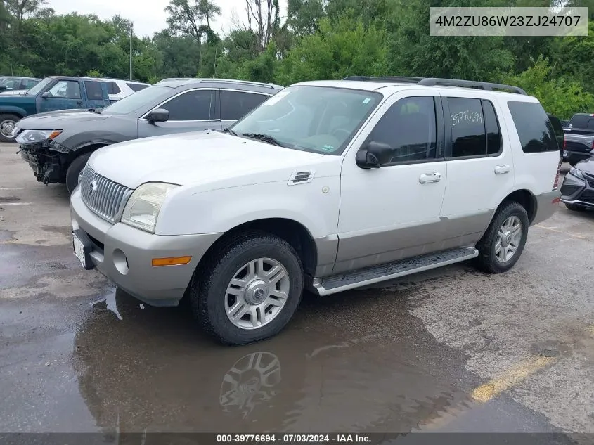 2003 Mercury Mountaineer VIN: 4M2ZU86W23ZJ24707 Lot: 39776694