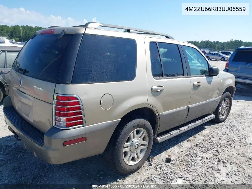 2003 Mercury Mountaineer VIN: 4M2ZU66K83UJ05559 Lot: 40147565