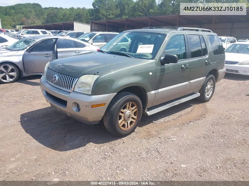 4M2ZU66K33ZJ10185 2003 Mercury Mountaineer