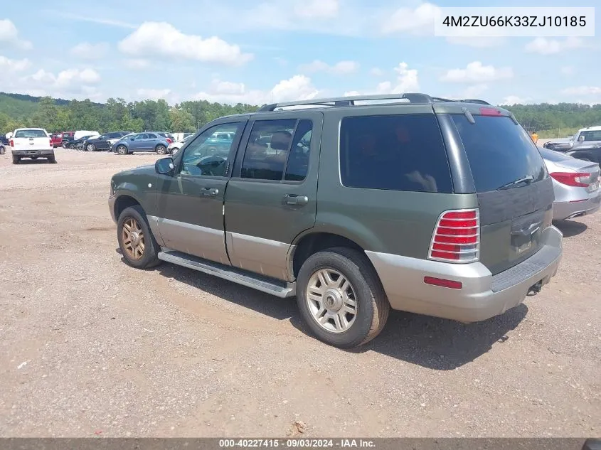 4M2ZU66K33ZJ10185 2003 Mercury Mountaineer