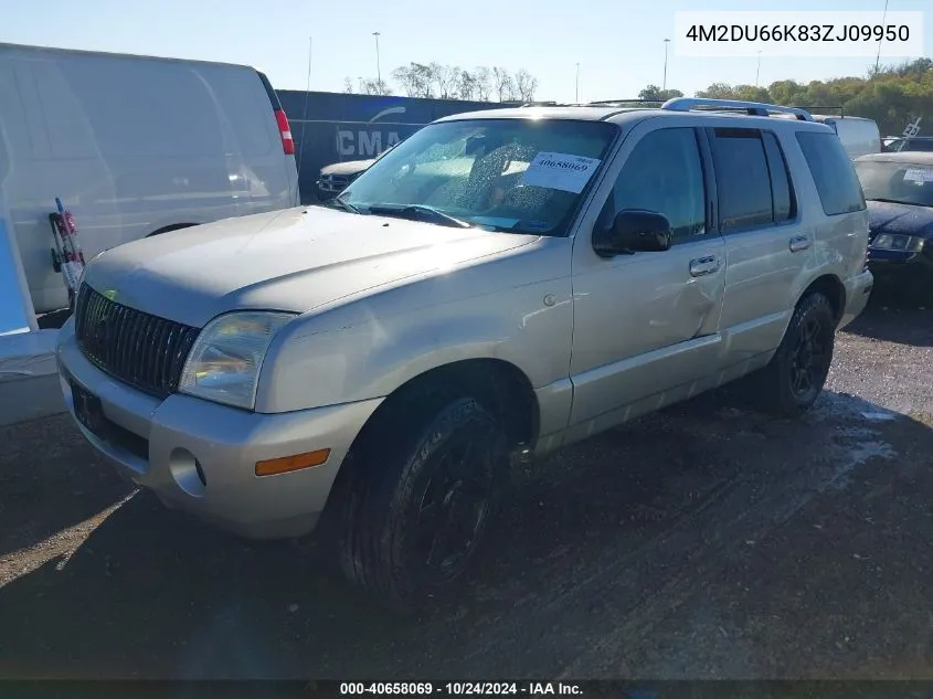 2003 Mercury Mountaineer VIN: 4M2DU66K83ZJ09950 Lot: 40658069