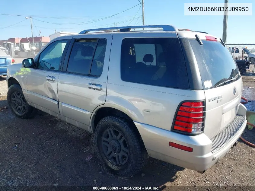 2003 Mercury Mountaineer VIN: 4M2DU66K83ZJ09950 Lot: 40658069