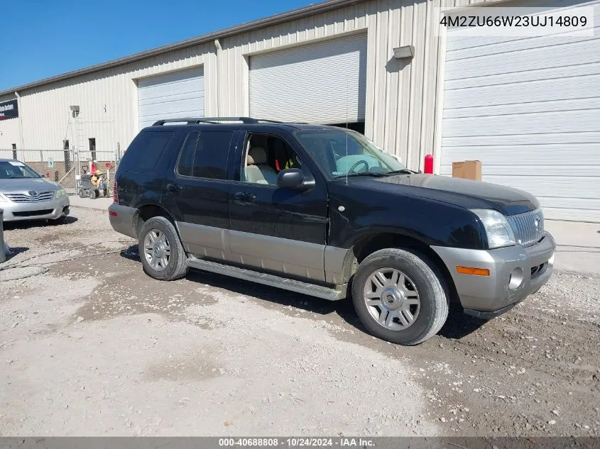 2003 Mercury Mountaineer VIN: 4M2ZU66W23UJ14809 Lot: 40688808