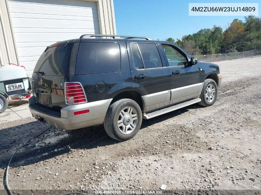 2003 Mercury Mountaineer VIN: 4M2ZU66W23UJ14809 Lot: 40688808