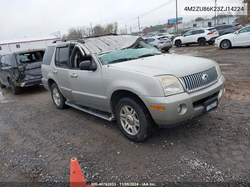 2003 Mercury Mountaineer VIN: 4M2ZU86K23ZJ14224 Lot: 40762033