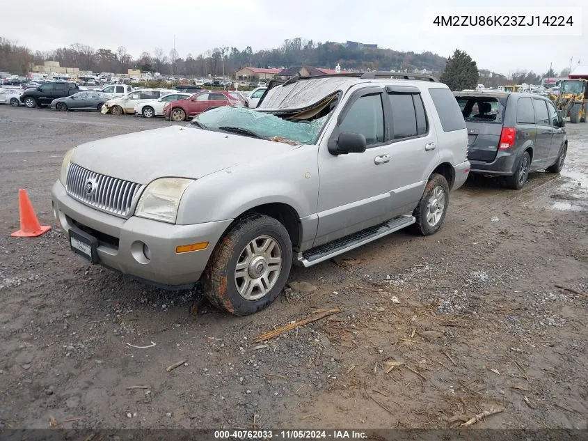 2003 Mercury Mountaineer VIN: 4M2ZU86K23ZJ14224 Lot: 40762033