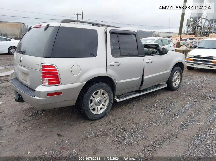 2003 Mercury Mountaineer VIN: 4M2ZU86K23ZJ14224 Lot: 40762033