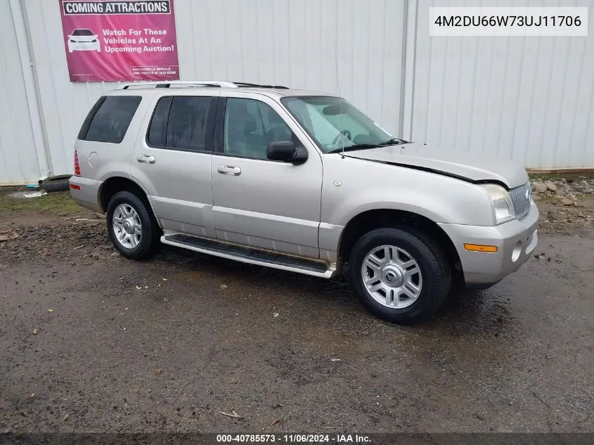 2003 Mercury Mountaineer VIN: 4M2DU66W73UJ11706 Lot: 40785573