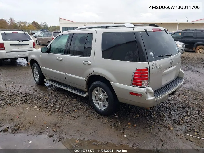 2003 Mercury Mountaineer VIN: 4M2DU66W73UJ11706 Lot: 40785573