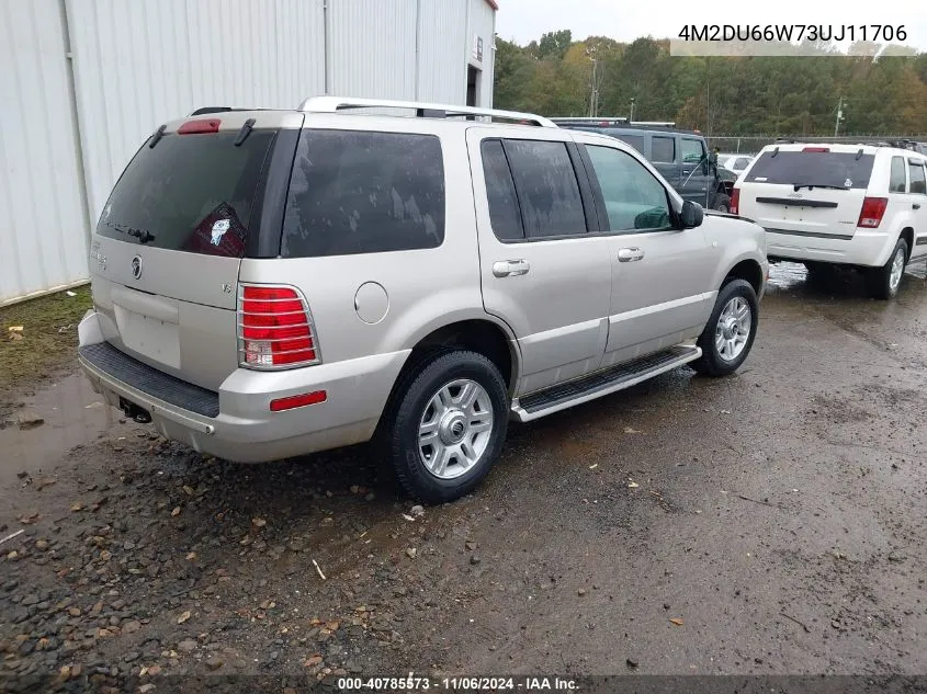 2003 Mercury Mountaineer VIN: 4M2DU66W73UJ11706 Lot: 40785573