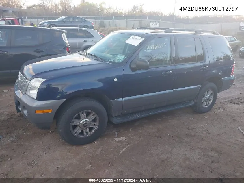 2003 Mercury Mountaineer VIN: 4M2DU86K73UJ12797 Lot: 40829255