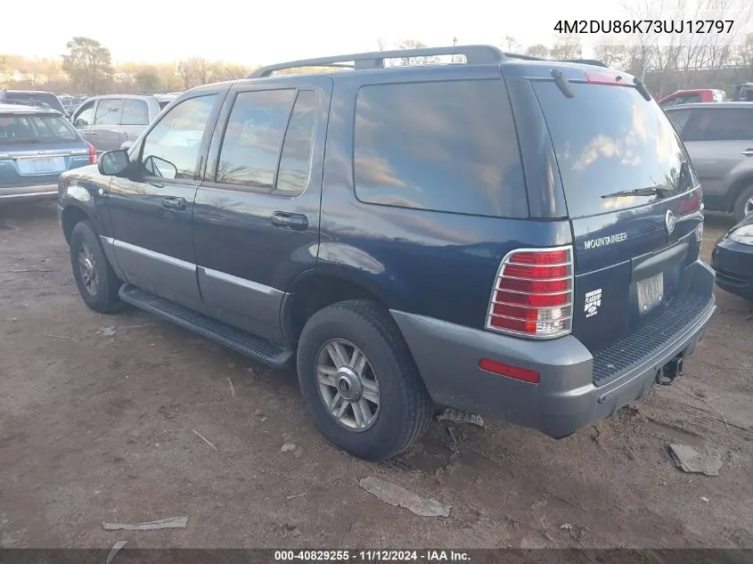 2003 Mercury Mountaineer VIN: 4M2DU86K73UJ12797 Lot: 40829255