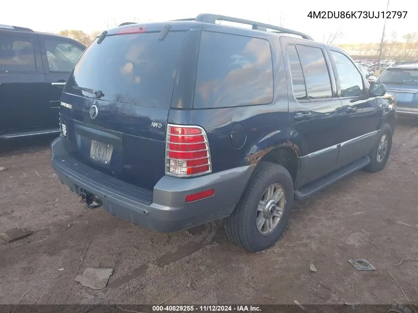 2003 Mercury Mountaineer VIN: 4M2DU86K73UJ12797 Lot: 40829255