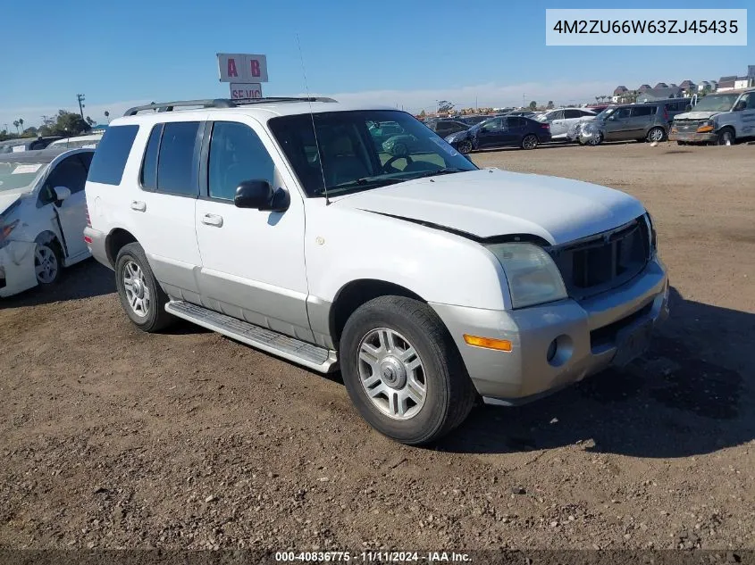 2003 Mercury Mountaineer VIN: 4M2ZU66W63ZJ45435 Lot: 40836775