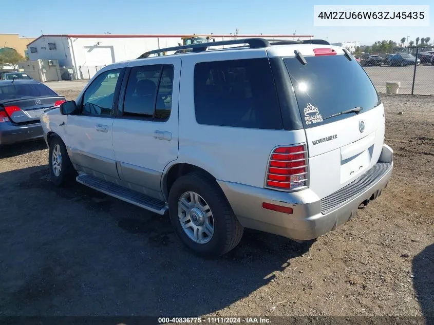 2003 Mercury Mountaineer VIN: 4M2ZU66W63ZJ45435 Lot: 40836775