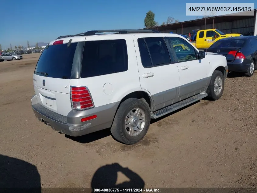 2003 Mercury Mountaineer VIN: 4M2ZU66W63ZJ45435 Lot: 40836775