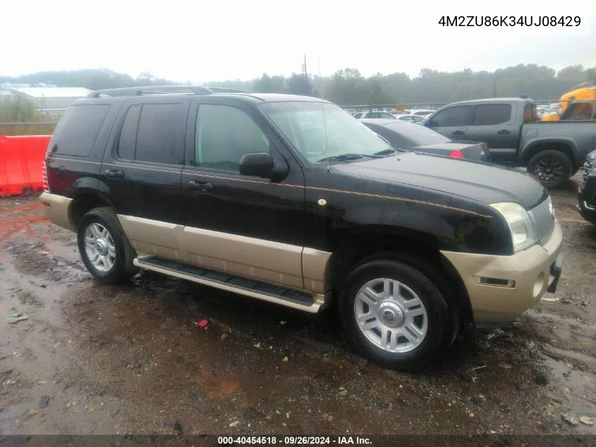 2004 Mercury Mountaineer VIN: 4M2ZU86K34UJ08429 Lot: 40454518