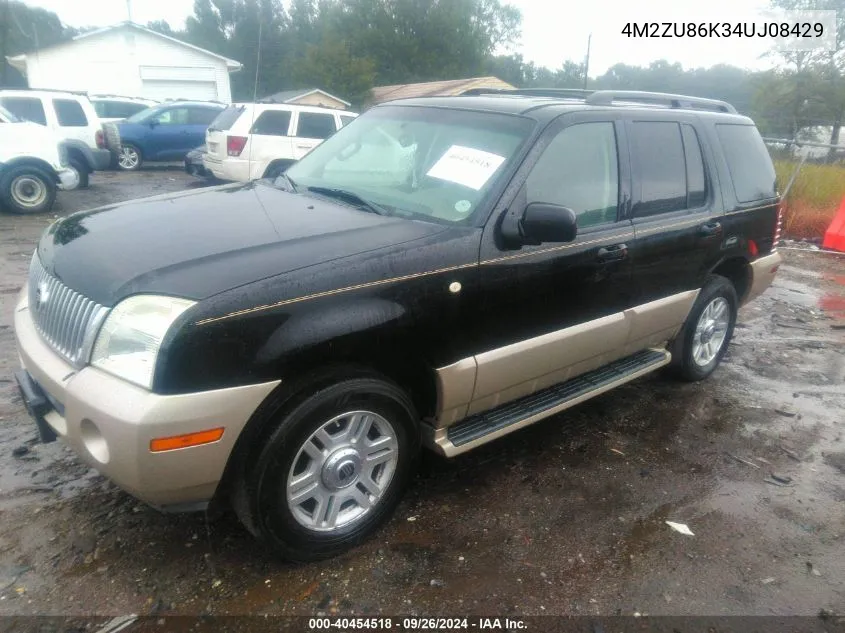 2004 Mercury Mountaineer VIN: 4M2ZU86K34UJ08429 Lot: 40454518