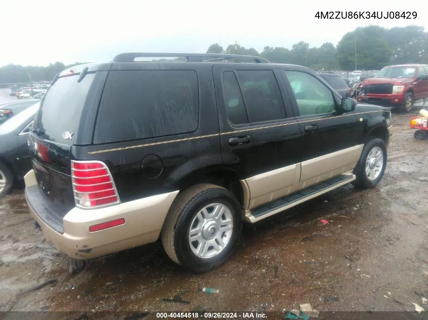 2004 Mercury Mountaineer VIN: 4M2ZU86K34UJ08429 Lot: 40454518