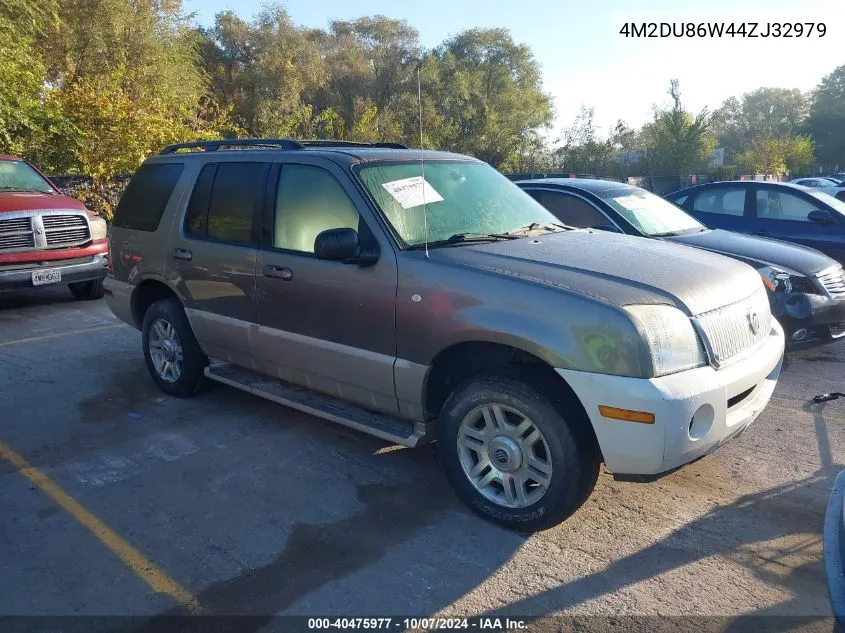 2004 Mercury Mountaineer VIN: 4M2DU86W44ZJ32979 Lot: 40475977