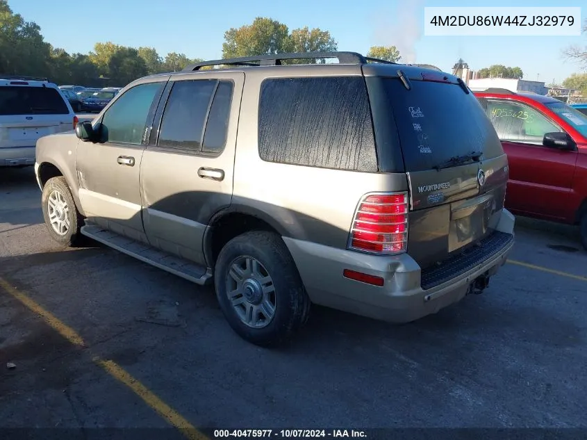 2004 Mercury Mountaineer VIN: 4M2DU86W44ZJ32979 Lot: 40475977