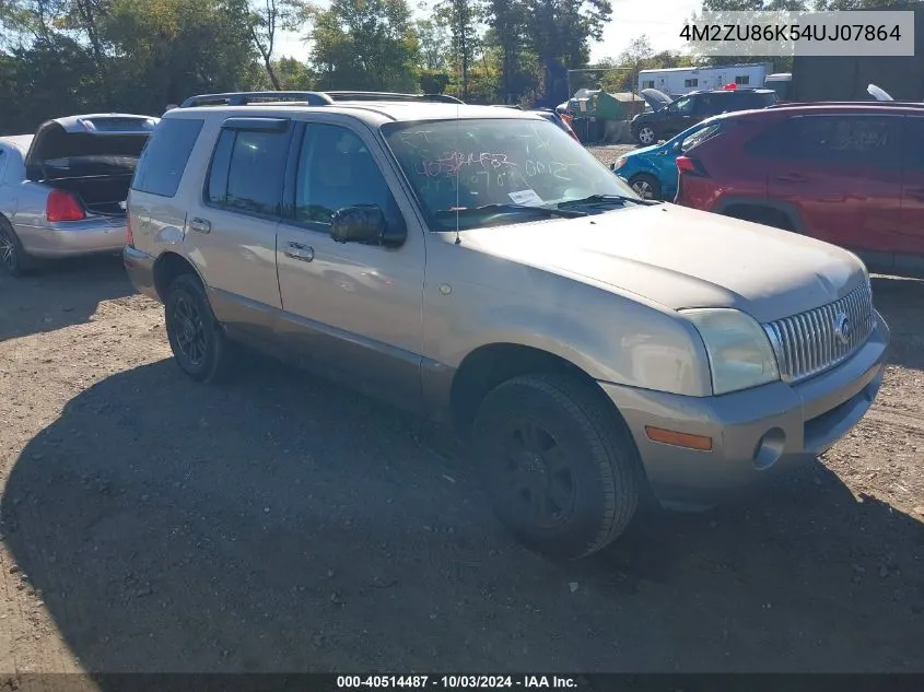 2004 Mercury Mountaineer VIN: 4M2ZU86K54UJ07864 Lot: 40514487