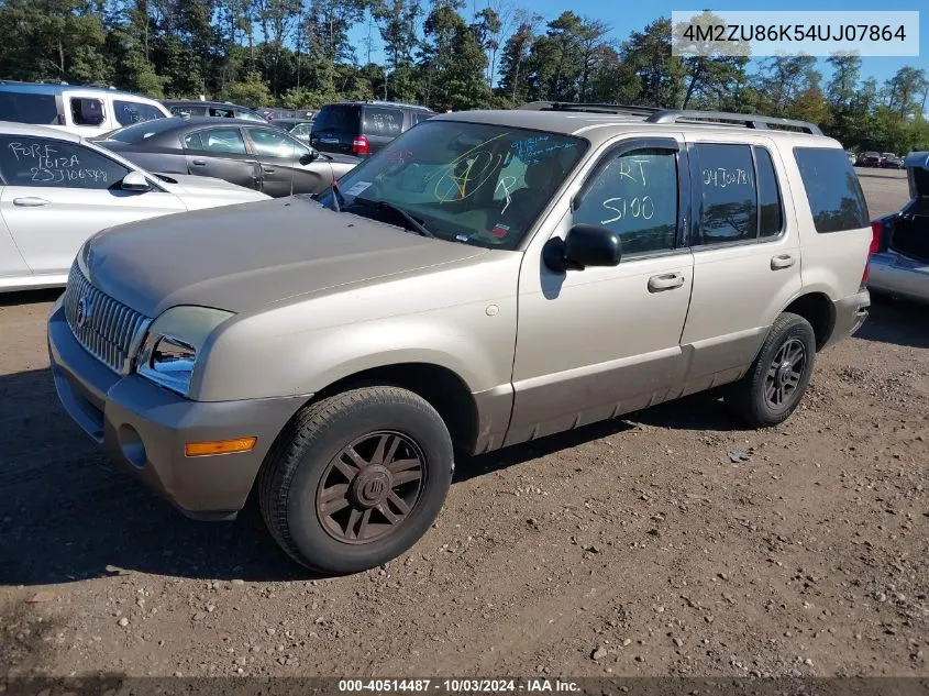 2004 Mercury Mountaineer VIN: 4M2ZU86K54UJ07864 Lot: 40514487