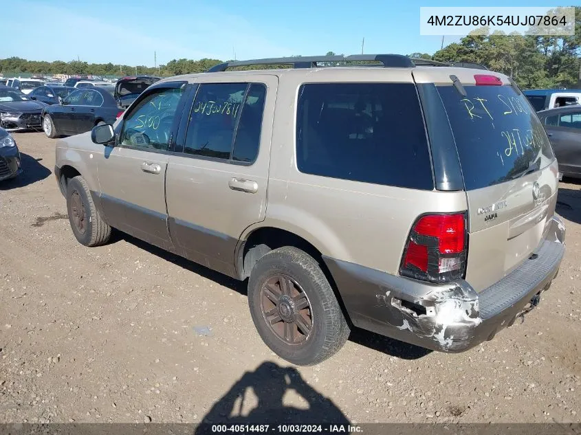 2004 Mercury Mountaineer VIN: 4M2ZU86K54UJ07864 Lot: 40514487