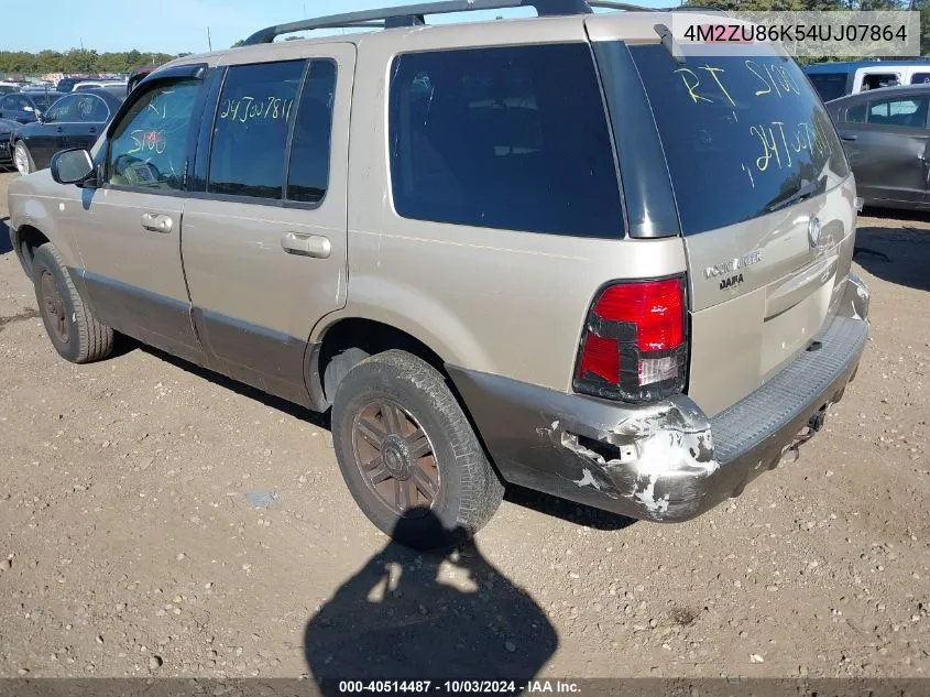 2004 Mercury Mountaineer VIN: 4M2ZU86K54UJ07864 Lot: 40514487