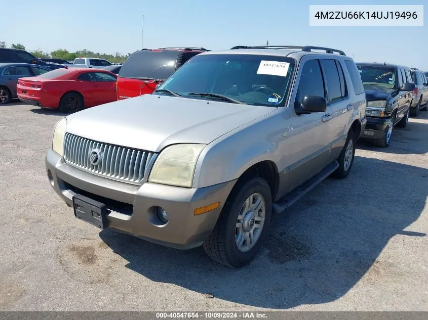 2004 Mercury Mountaineer VIN: 4M2ZU66K14UJ19496 Lot: 40547654