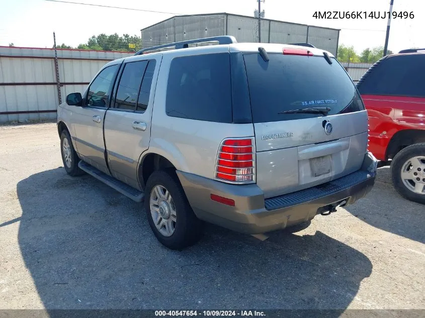 2004 Mercury Mountaineer VIN: 4M2ZU66K14UJ19496 Lot: 40547654