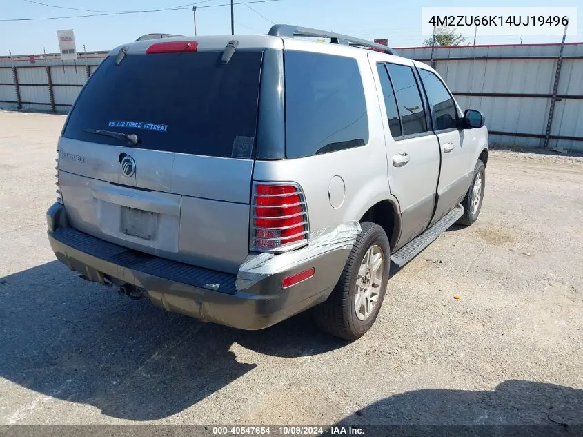 2004 Mercury Mountaineer VIN: 4M2ZU66K14UJ19496 Lot: 40547654