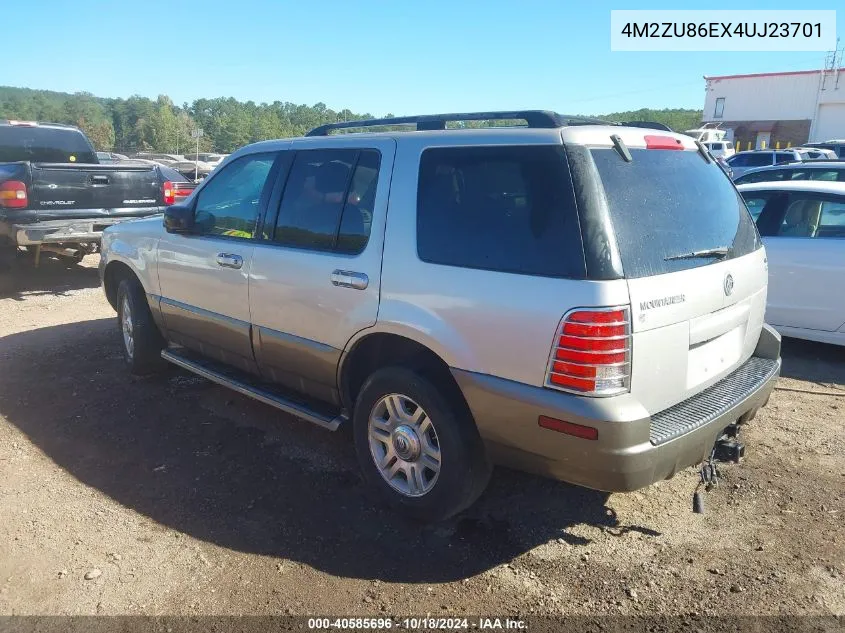 2004 Mercury Mountaineer VIN: 4M2ZU86EX4UJ23701 Lot: 40585696