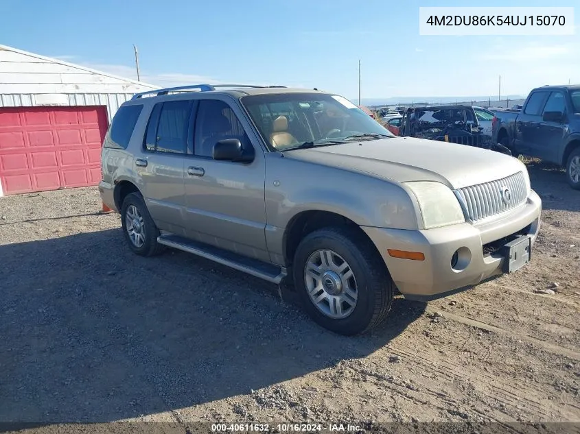 2004 Mercury Mountaineer VIN: 4M2DU86K54UJ15070 Lot: 40611632