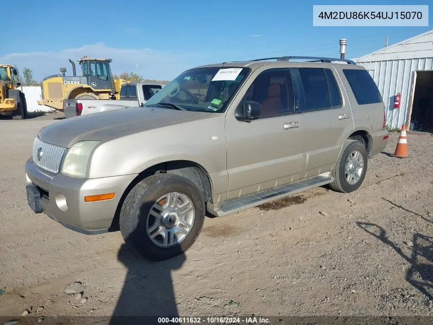 2004 Mercury Mountaineer VIN: 4M2DU86K54UJ15070 Lot: 40611632