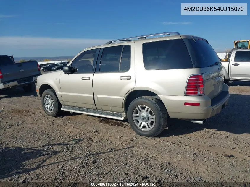 2004 Mercury Mountaineer VIN: 4M2DU86K54UJ15070 Lot: 40611632