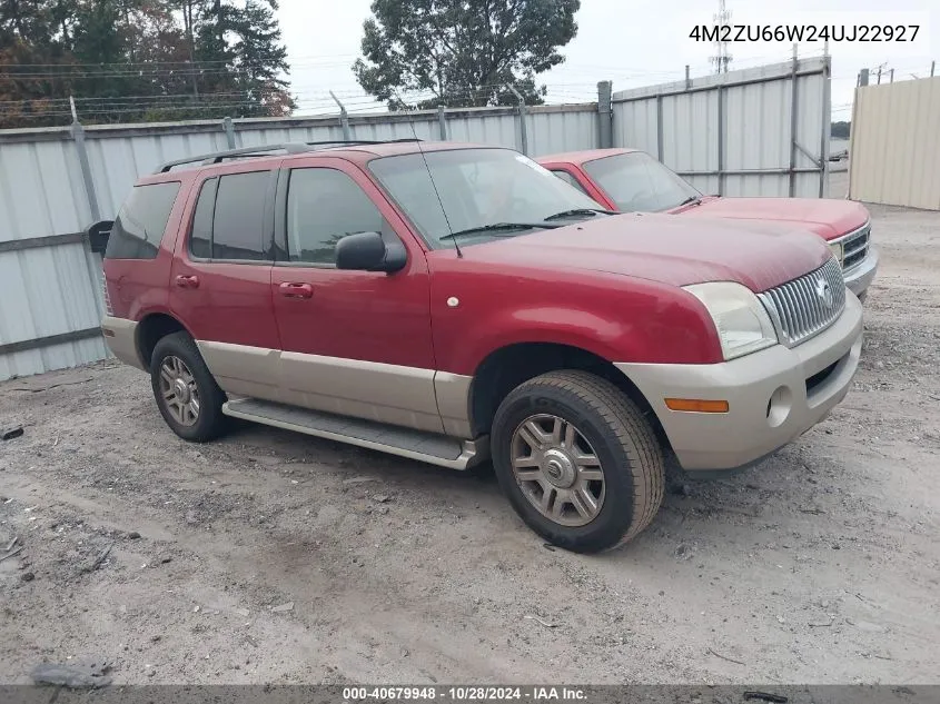 2004 Mercury Mountaineer VIN: 4M2ZU66W24UJ22927 Lot: 40679948