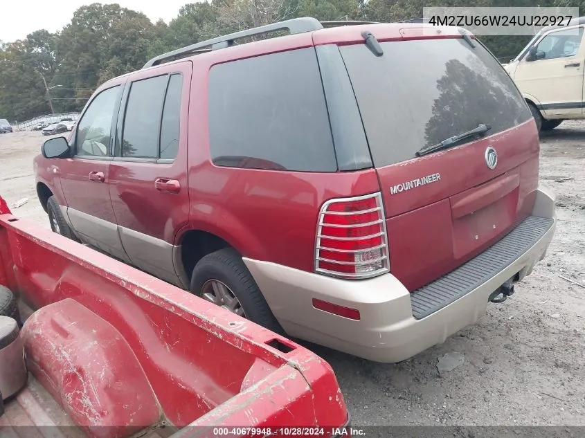 2004 Mercury Mountaineer VIN: 4M2ZU66W24UJ22927 Lot: 40679948