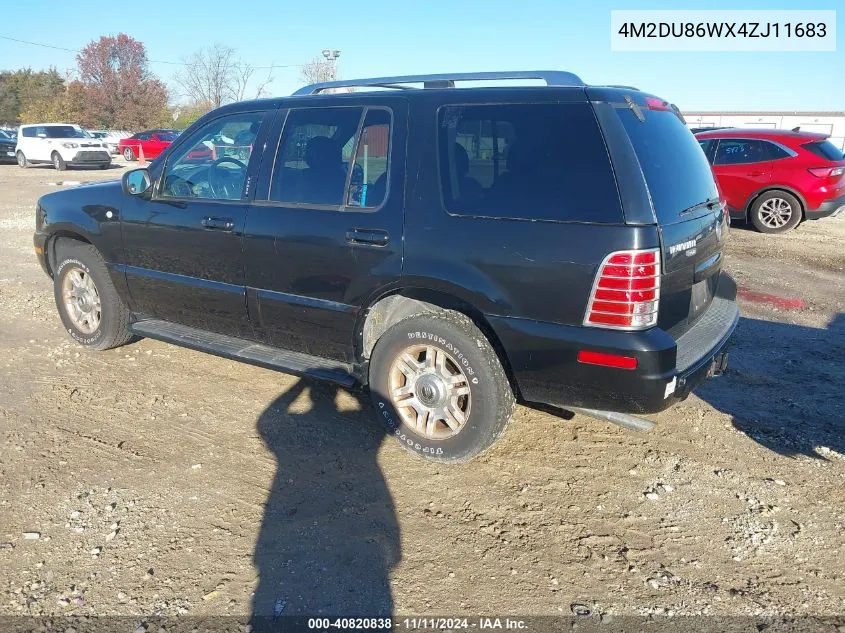 2004 Mercury Mountaineer VIN: 4M2DU86WX4ZJ11683 Lot: 40820838