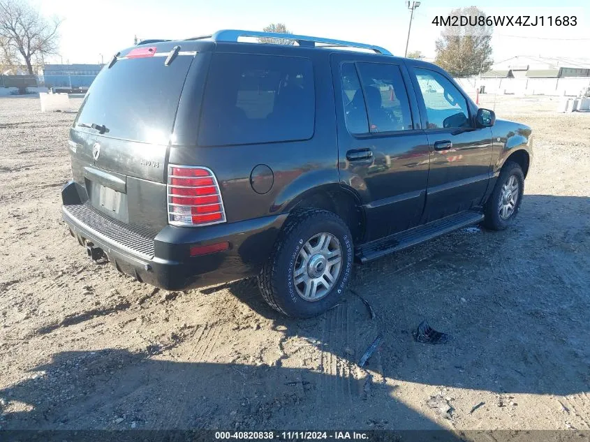 2004 Mercury Mountaineer VIN: 4M2DU86WX4ZJ11683 Lot: 40820838