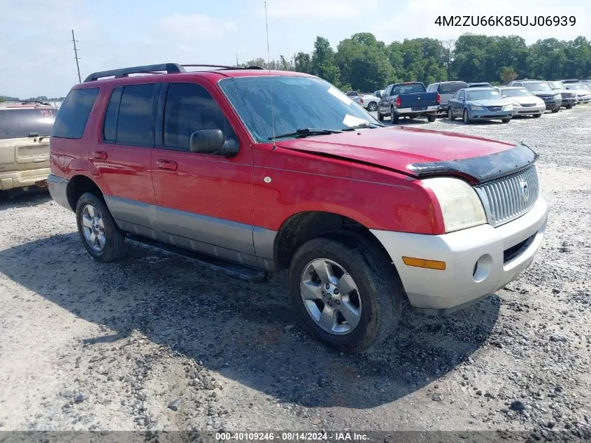 4M2ZU66K85UJ06939 2005 Mercury Mountaineer