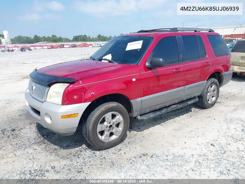 4M2ZU66K85UJ06939 2005 Mercury Mountaineer