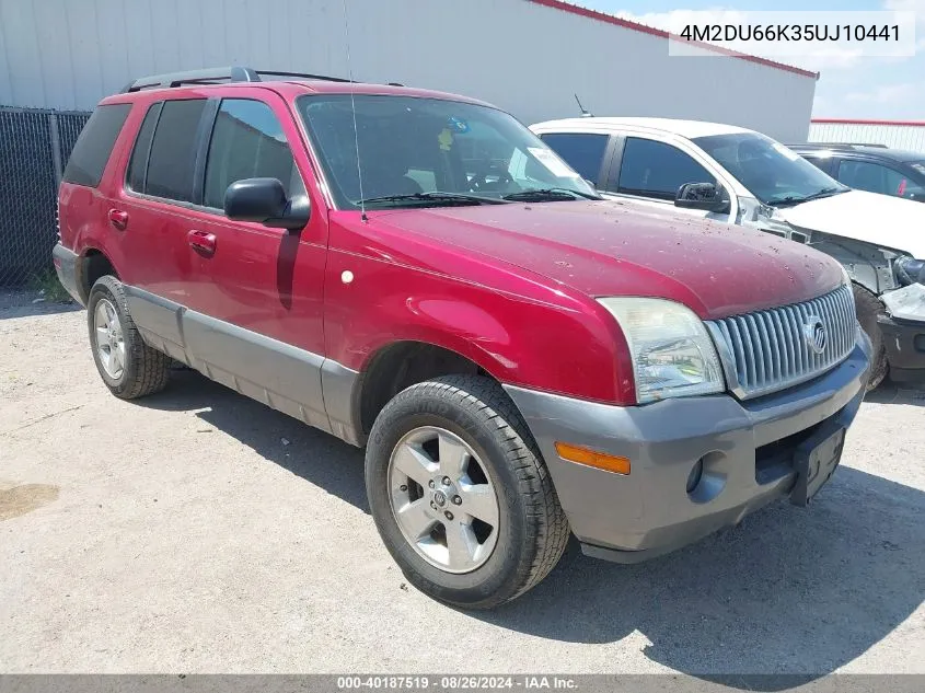 2005 Mercury Mountaineer VIN: 4M2DU66K35UJ10441 Lot: 40187519