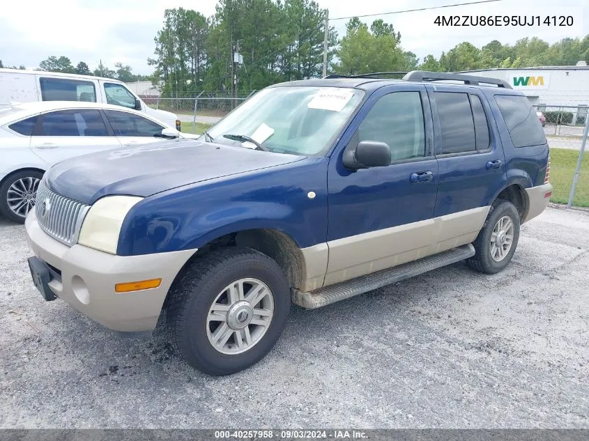 4M2ZU86E95UJ14120 2005 Mercury Mountaineer