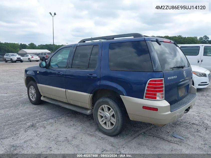 2005 Mercury Mountaineer VIN: 4M2ZU86E95UJ14120 Lot: 40257958